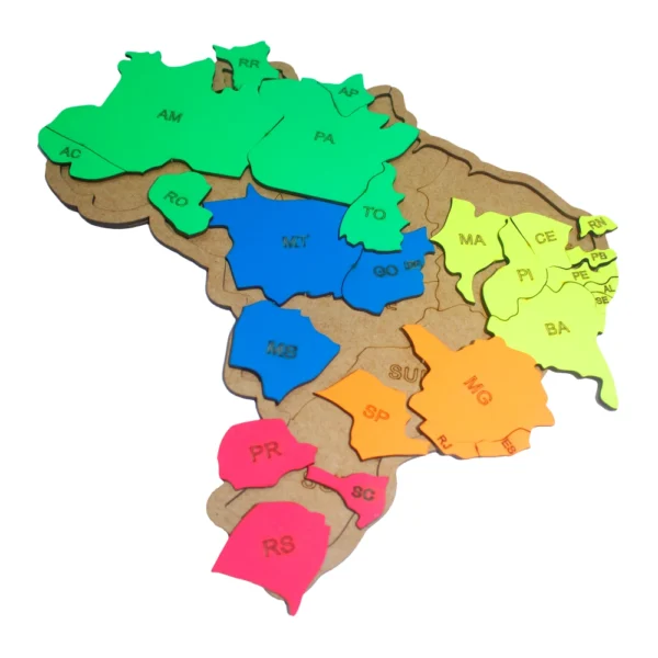 Quebra Cabeça Mapa Do Brasil