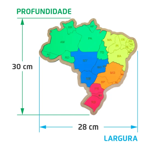 Quebra Cabeça Mapa Do Brasil - Imagem 2