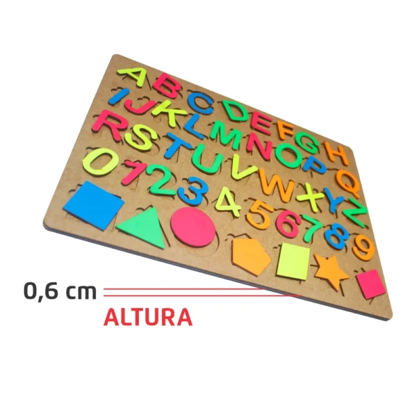 Placa Alfabeto Números e Formas - Imagem 3